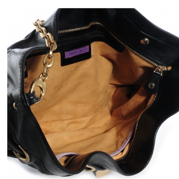 JIMMY CHOO Leather Rio Oversized Clutch Black - Picture 4 of 10